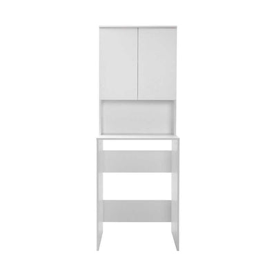Dulap Baie Adore cu Loc Pentru Masina de Spalat, 3 Rafturi, 2 Usi, Alb, 65 x 182 x 60 cm