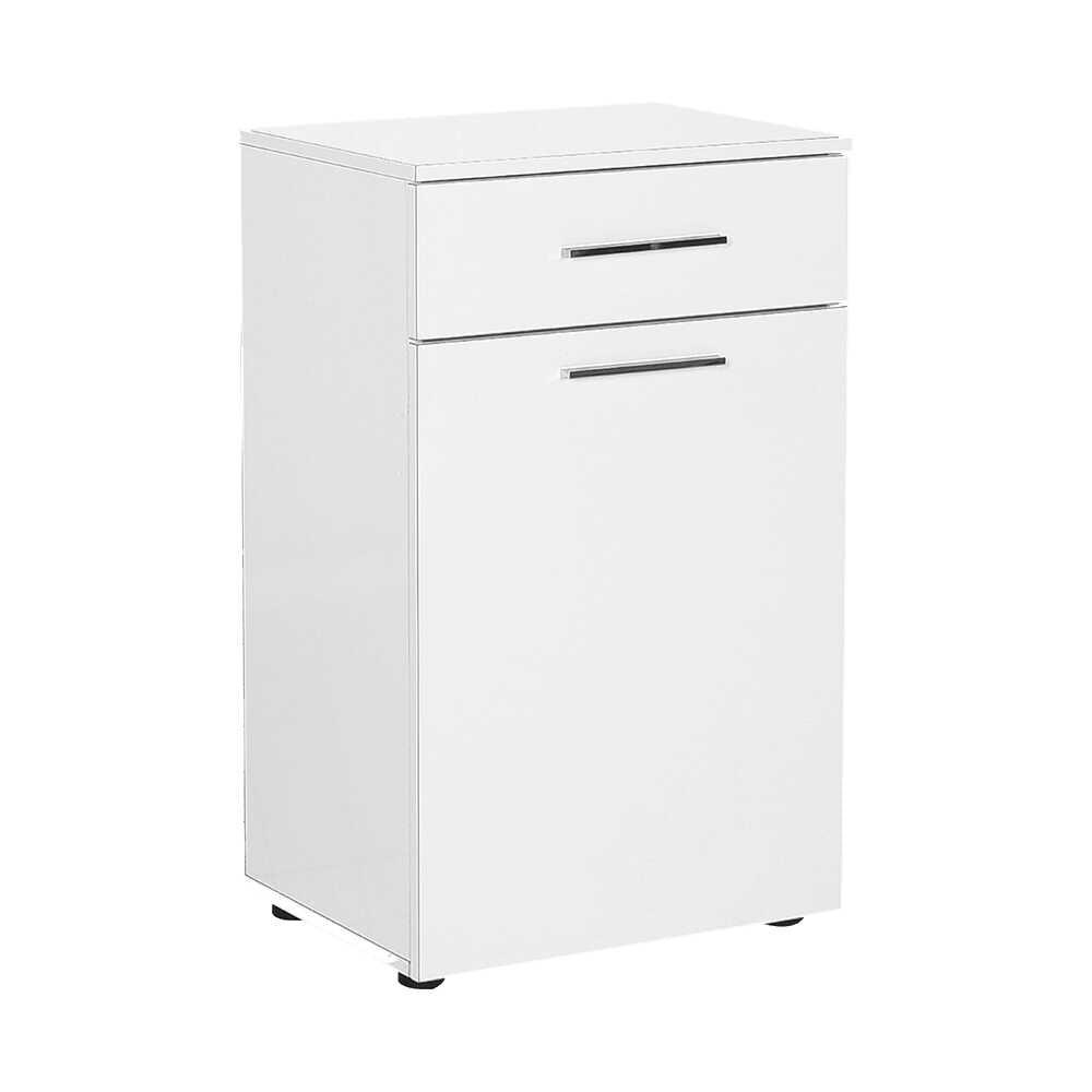 Dulap Baie cu cos de rufe Adore Diamond Mini, sertar, Alb Lucios, 52 x 83 x 38 cm