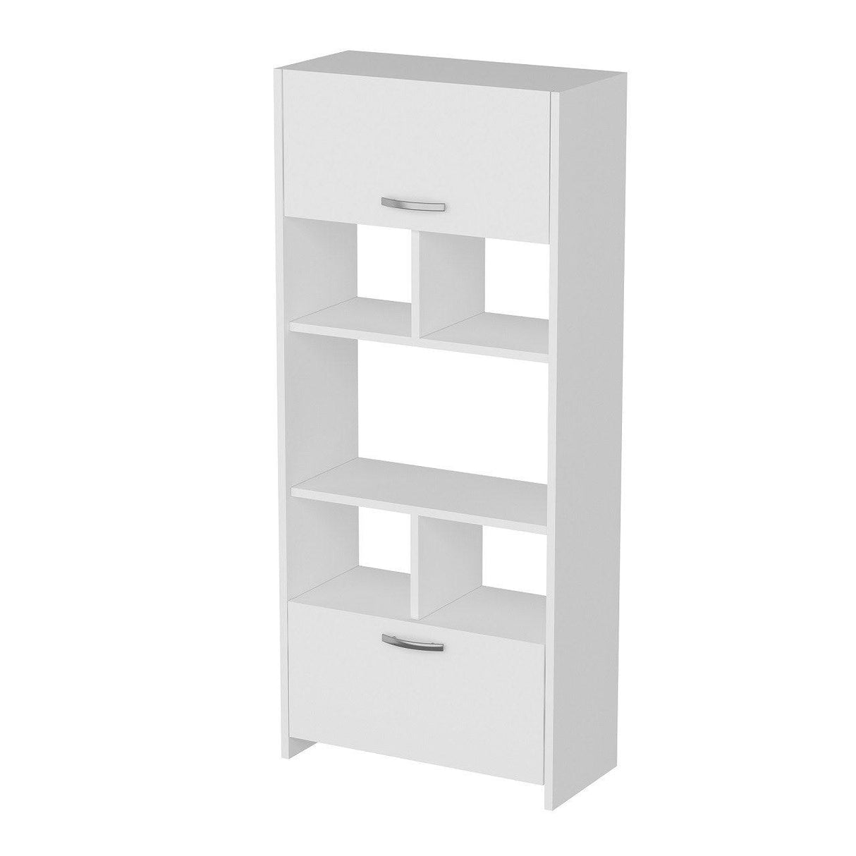 Dulap Bucatarie cu loc de Microunde si Rafturi, Alb, 65 X 180 X 35 Cm