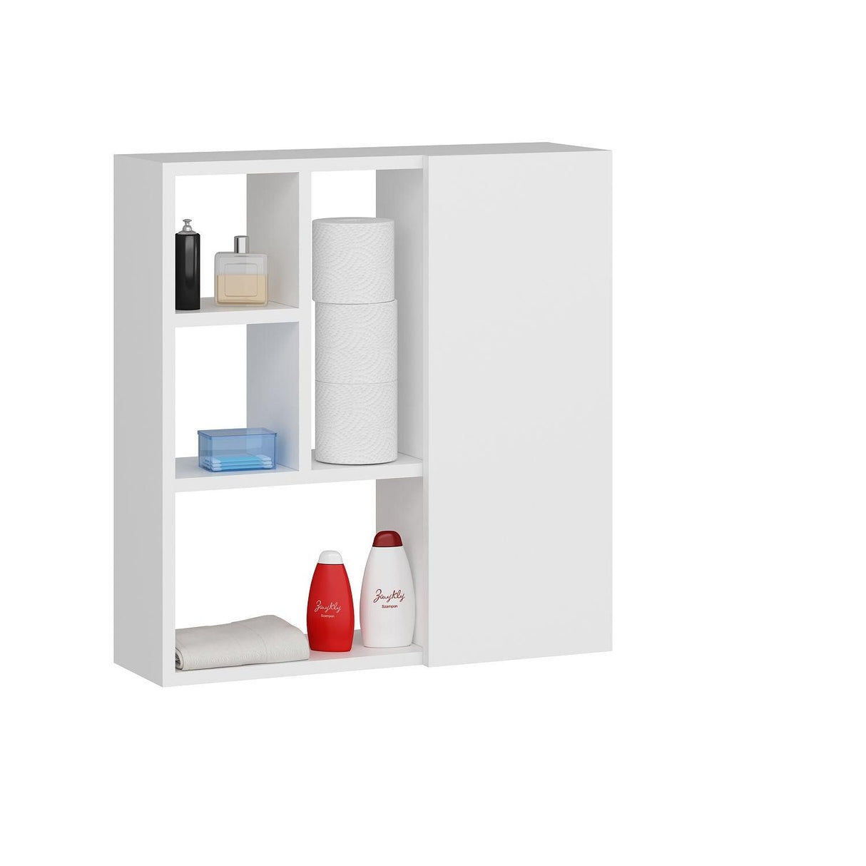 Dulap de baie Suspendat Secret , Alb, 60 x 64 x 22 cm