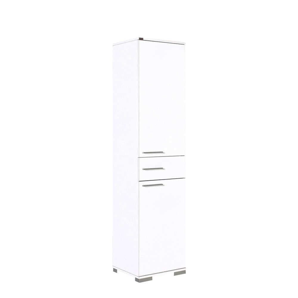 Dulap Multifunctional Adore Diamond, 2 usi, 1 sertar, Alb Lucios, 45 x 187 x 40 cm