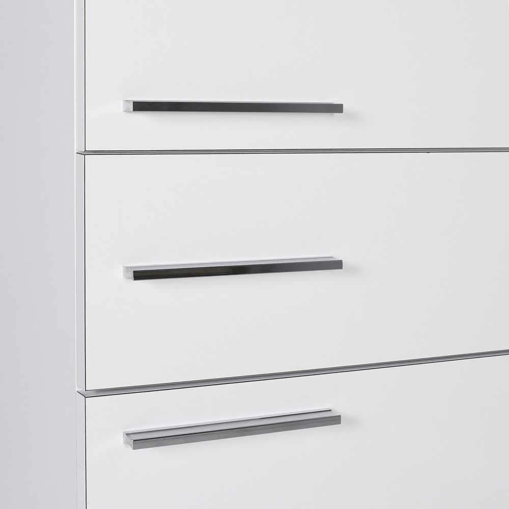 Dulap Multifunctional Adore Diamond, 2 usi, 1 sertar, Alb Lucios, 45 x 187 x 40 cm