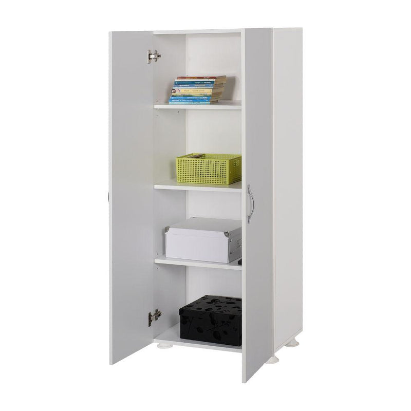 Dulap Multifunctional Adore Diamond, 2 Usi, 4 rafturi, Alb, 60 x 140 x 32 cm
