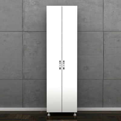 Dulap multifunctional Adore Diamond, 8 rafturi, 2 Usi, Alb 50x181x37 Cm