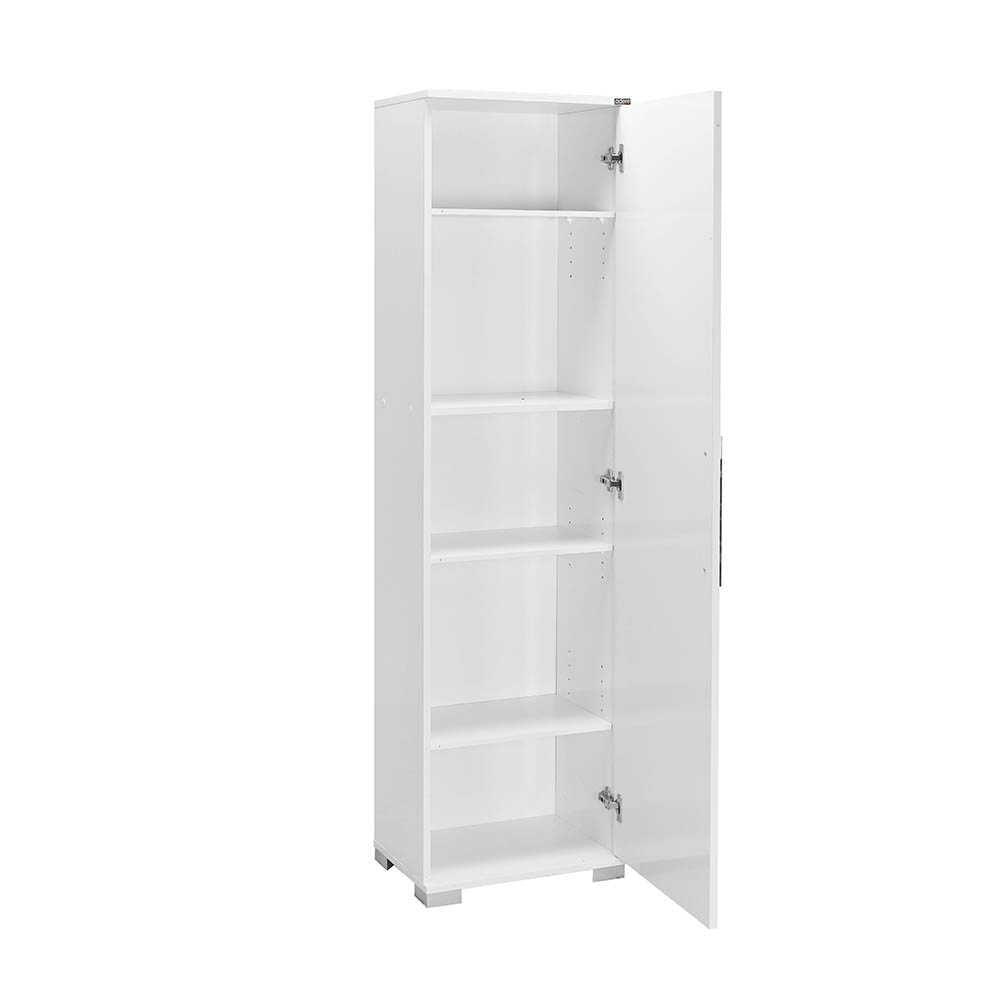 Dulap Multifunctional Adore Diamond, Usa reversibila, 5 rafturi, Alb, 45 x 169 x 32 cm