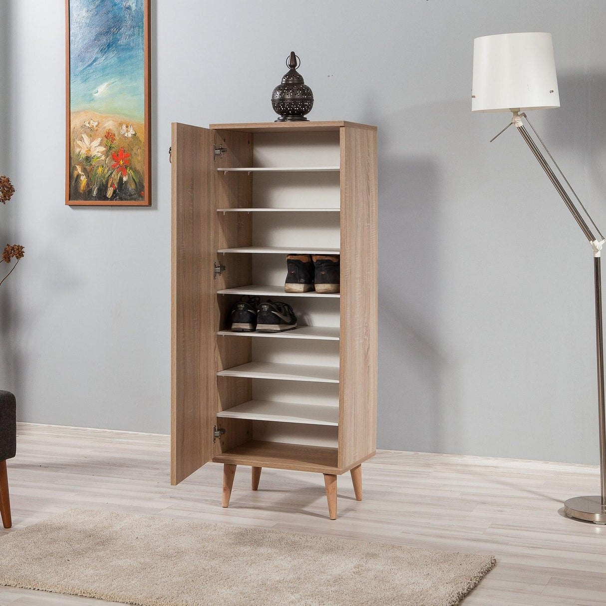 Dulap Multifunctional Filinta cu 2 Usi, Stejar, 50 x 38 x 135 cm