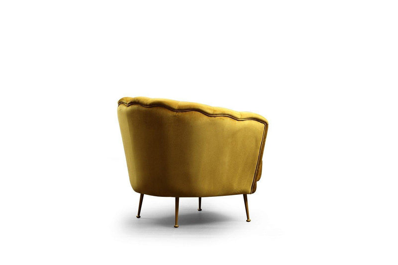Fotoliu Daisy, Galben muştar, 97 x 93 x 84 cm