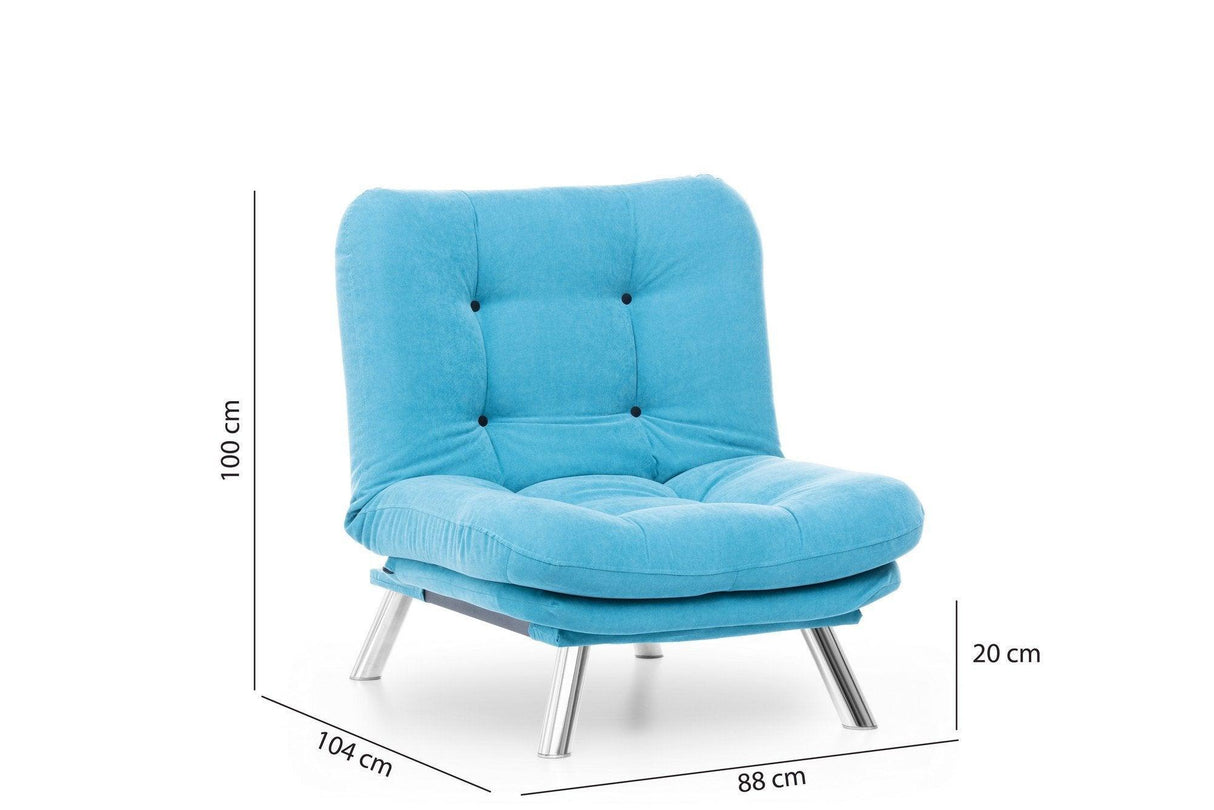 Fotoliu Extensibil Misa, Turcoaz