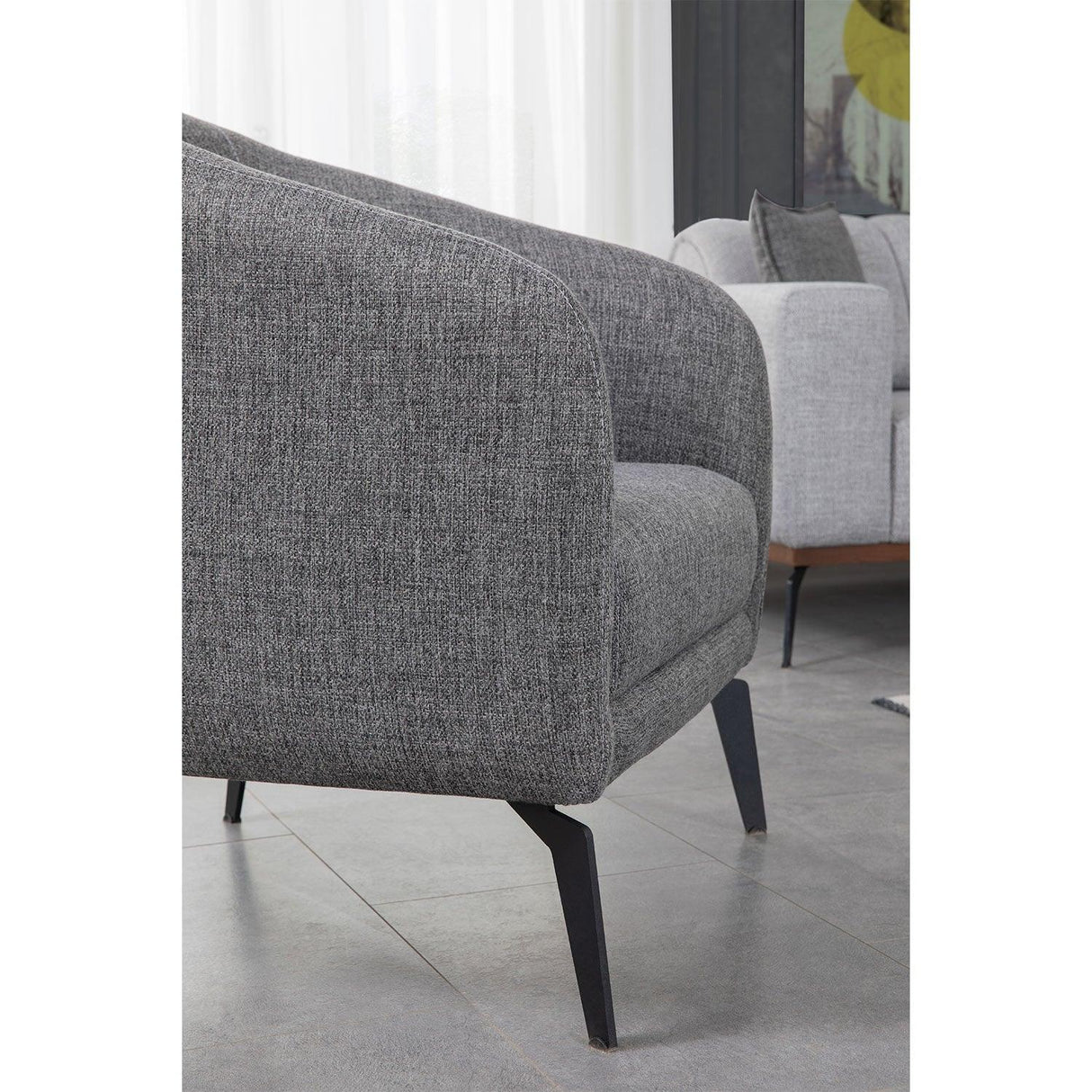 Fotoliu, Gri, 100x77x80 cm