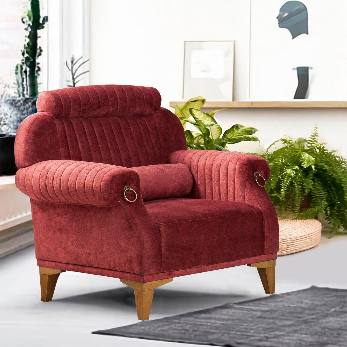 Fotoliu Mertens , Rosu bordo, 80x90x90 cm