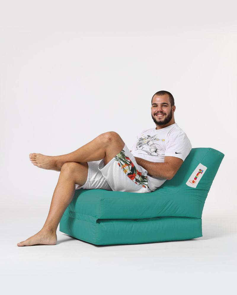 Fotoliu Puf Extensibil, Garden Bean Bag Large, 55 x 40 x 40 cm - Turcoaz