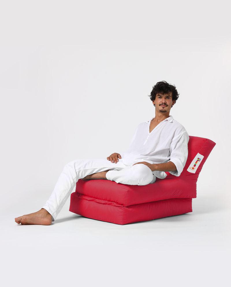 Fotoliu Puf Extensibil, Garden Bean Bag Large, 55 x 40 x 40 cm - Roșu