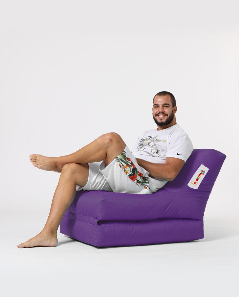 Fotoliu Puf Extensibil, Garden Bean Bag Large, 55 x 40 x 40 cm - Violet