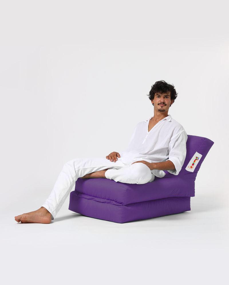 Fotoliu Puf Extensibil, Garden Bean Bag Large, 55 x 40 x 40 cm - Violet