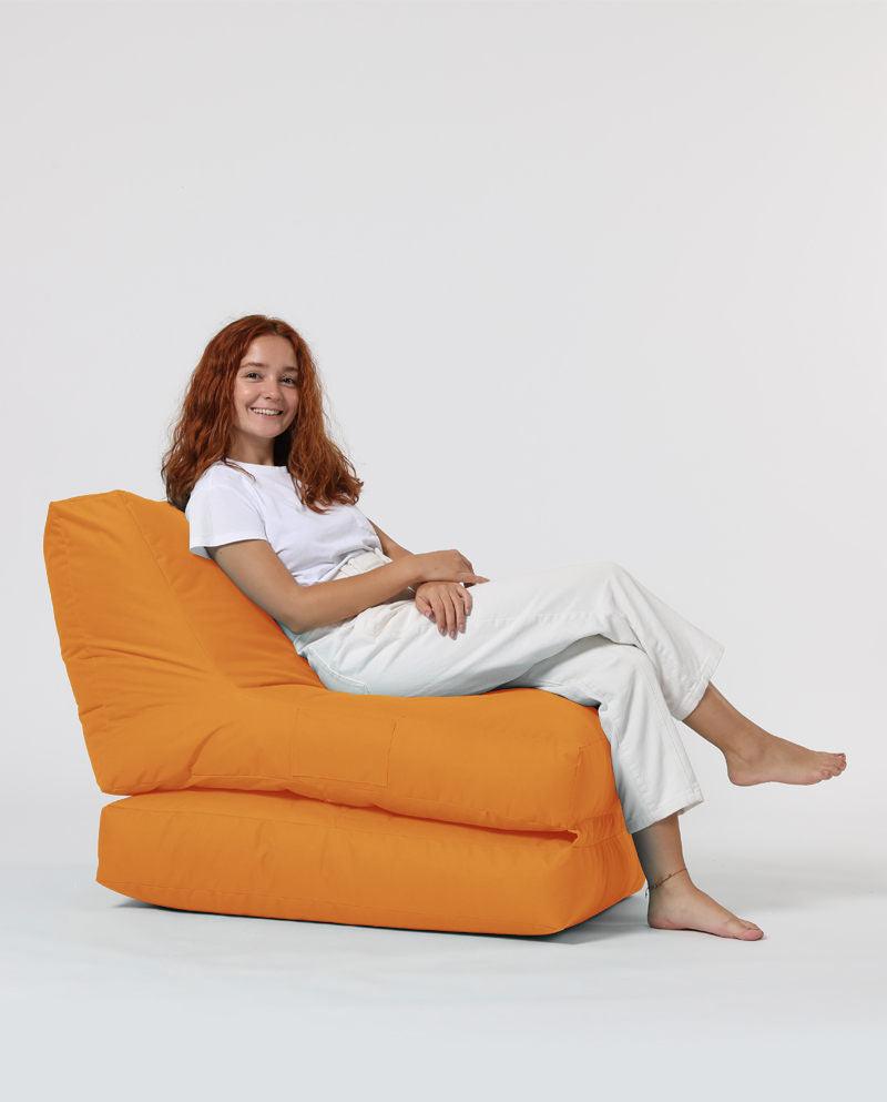 Fotoliu Puf Extensibil, Garden Bean Bag Large, 55 x 40 x 40 cm - portocale