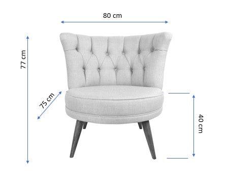 Fotoliu, Tigla Roșu, 75x77x80 cm