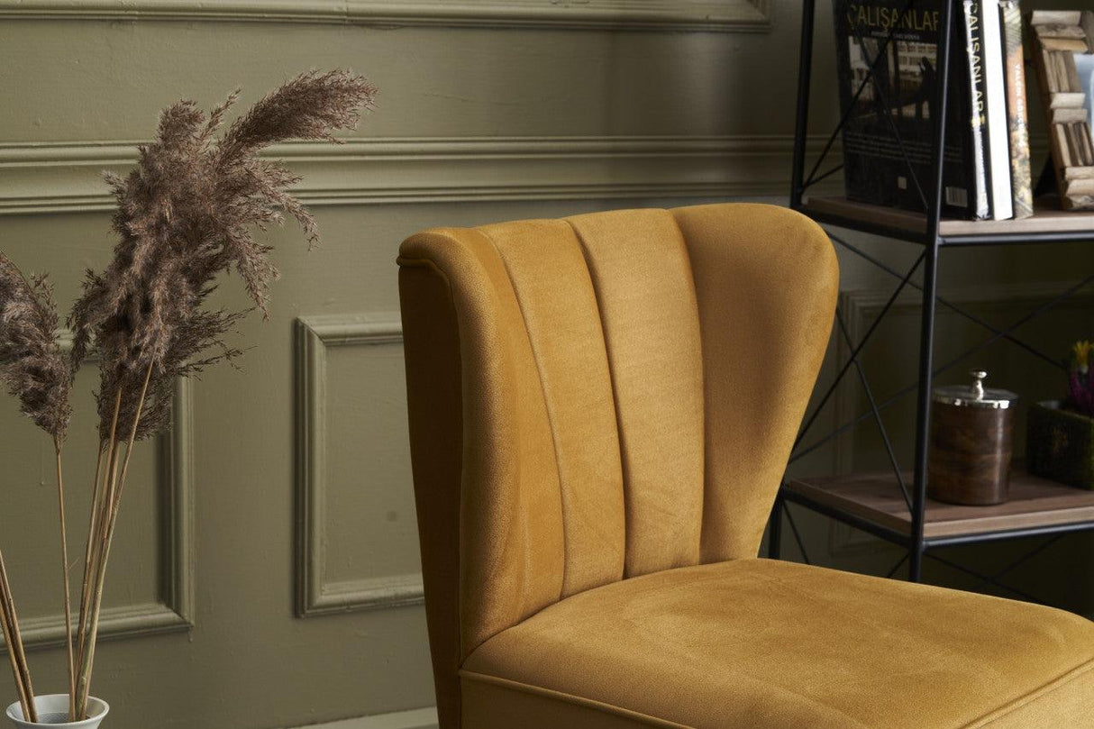 Fotoliu Tito, Galben, 65 x 80 x 65 cm