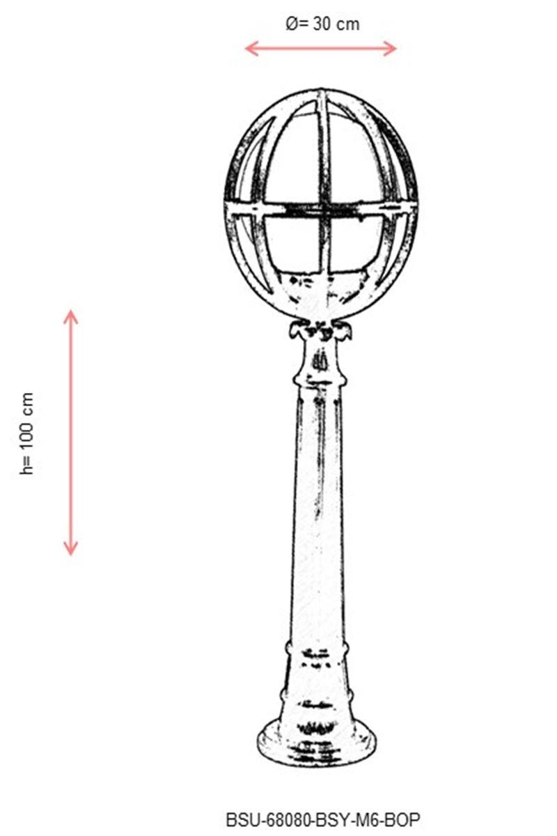 Lampă de Podea pentru exterior, Negru, 30x130x30 cm