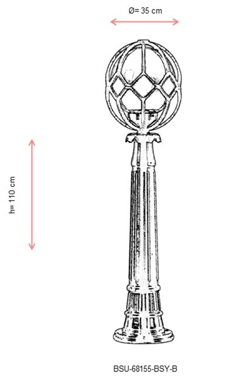 Lampă de Podea pentru exterior, Negru, 35x145x35 cm