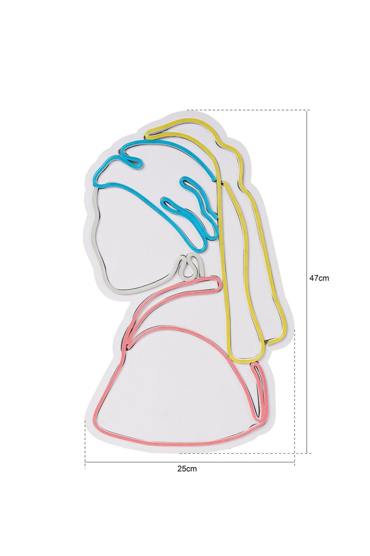 Lampa Neon Girl With A Pearl Earring Pinky, Multicolor