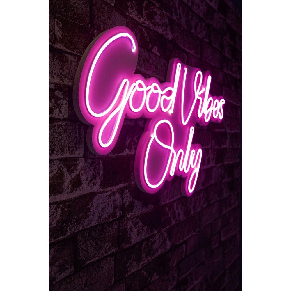 Lampa Neon Good Vibes Only 2, 37x62 cm - Roz