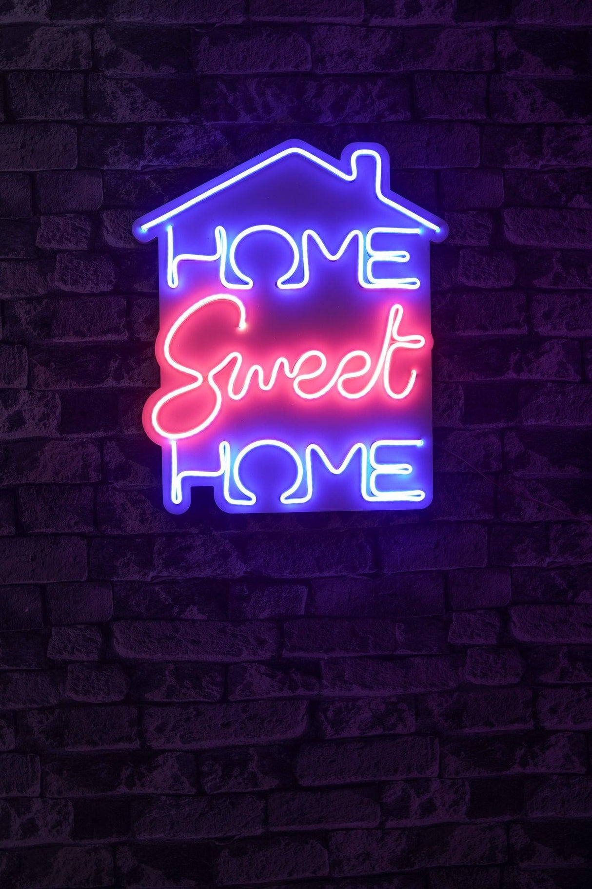 Lampa Neon Home Sweet Home, Albastru