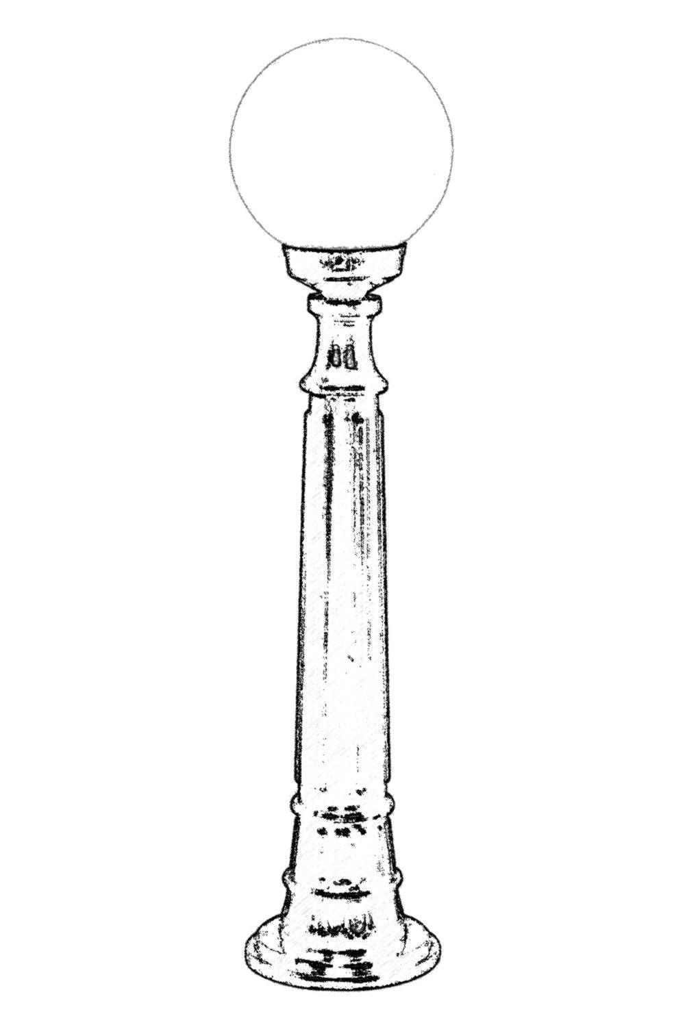 Lampa Pentru Exterior Graphire, Negru, 20X2X90 Cm