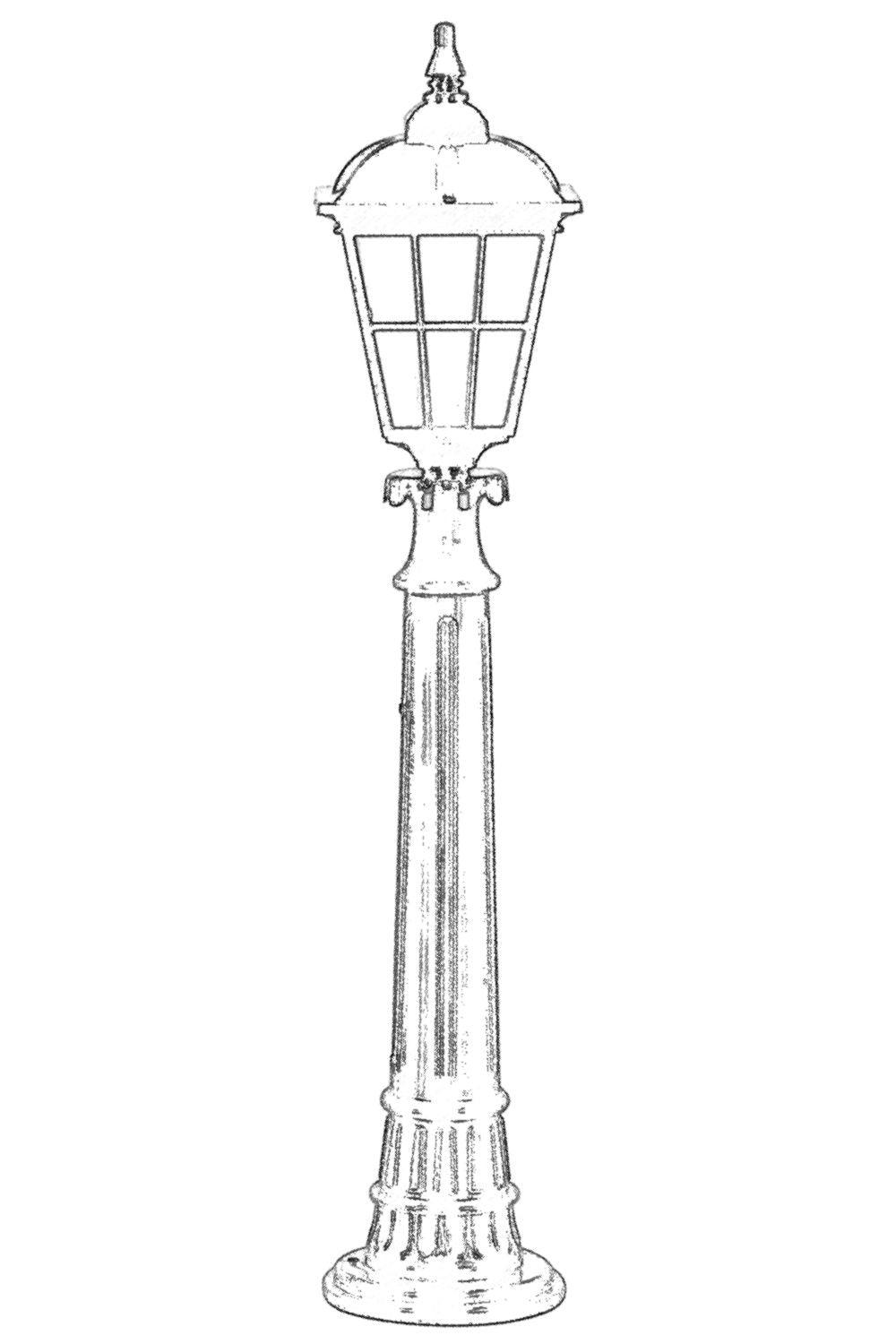 Lampa Pentru Exterior Torchpad, Negru, 20X3X100 Cm