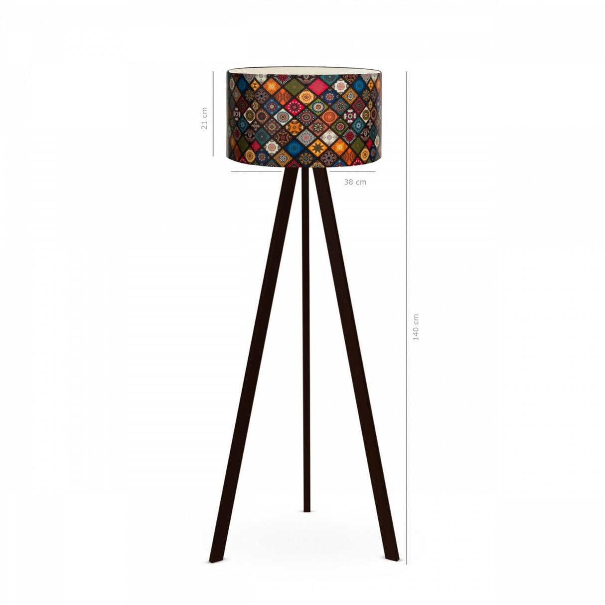Lampadar Cooper, Multicolor, 38x38x140 cm
