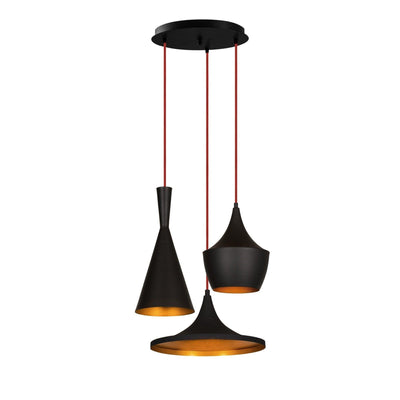 Lustra Amelie, Negru/Auriu