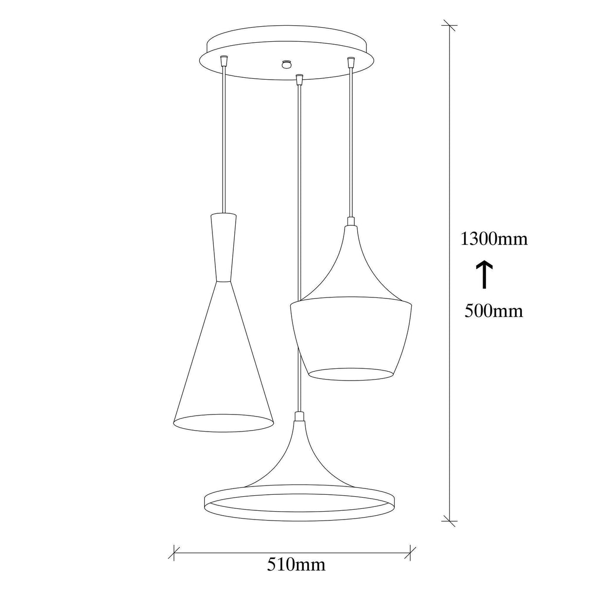 Lustra Amelie, Negru/Auriu
