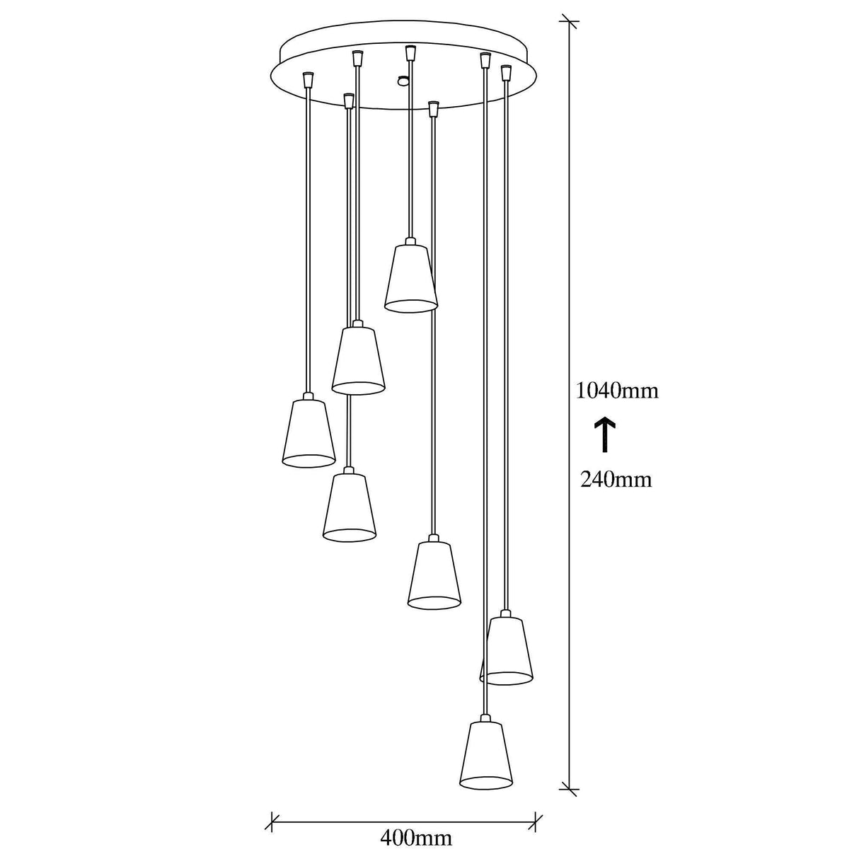 Lustra Candelabra, Negru