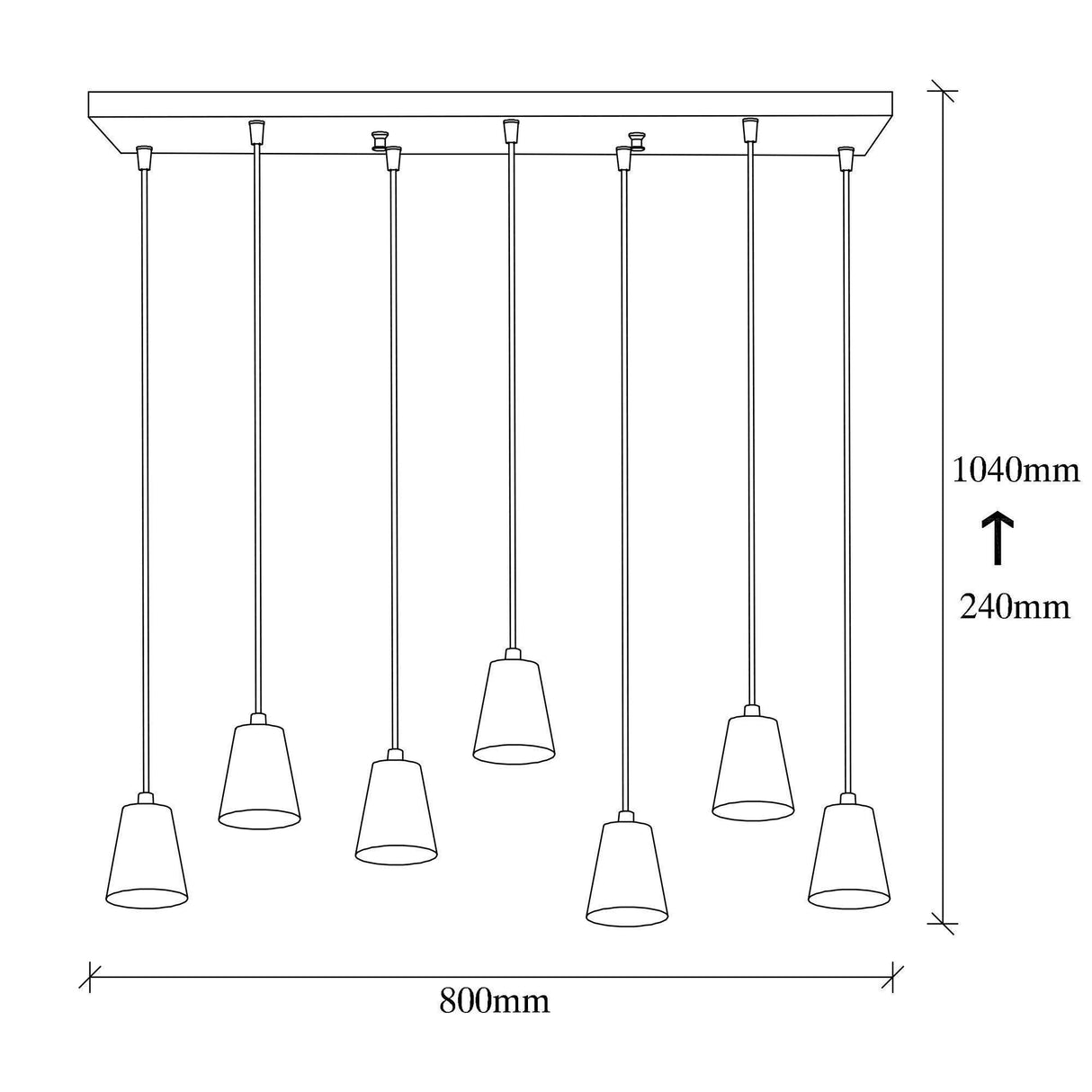 Lustra Ceilen, Negru