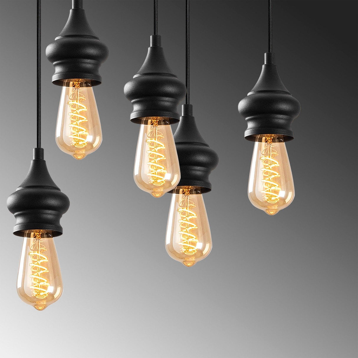 Lustra Exolamp, Negru