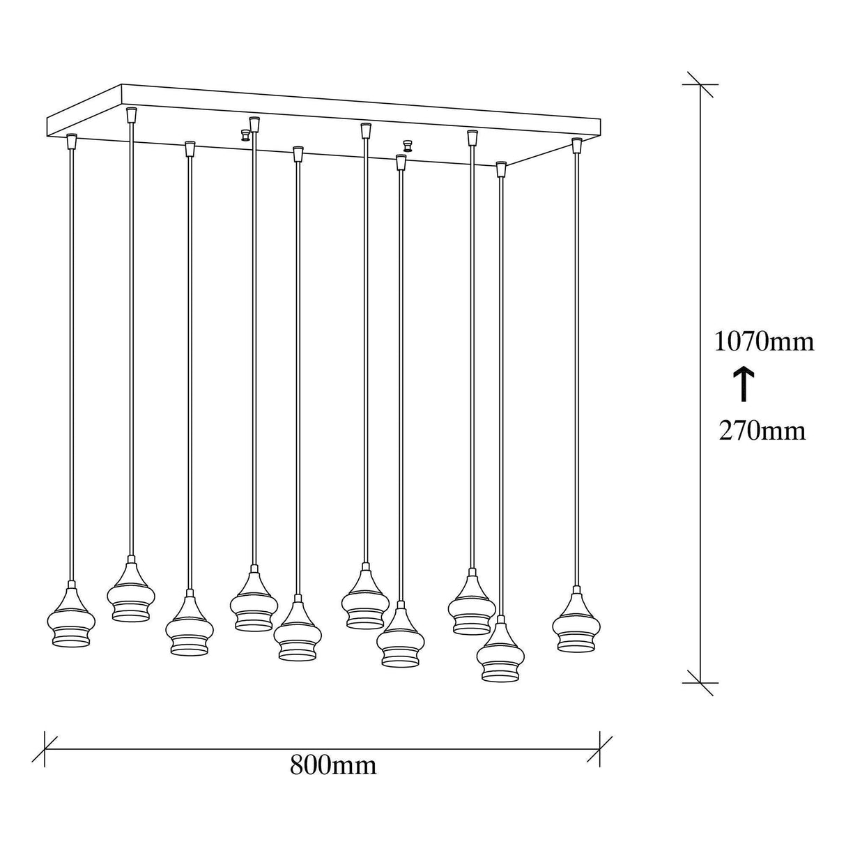 Lustra Exolamp, Negru