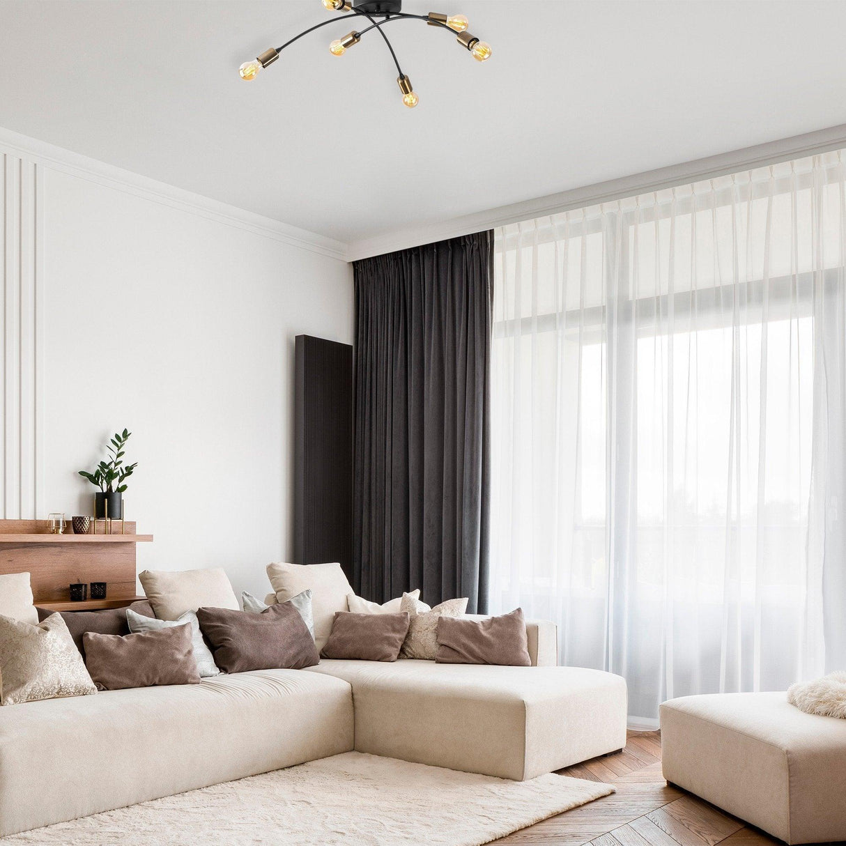 Lustra Fireworks, Negru/Vintage