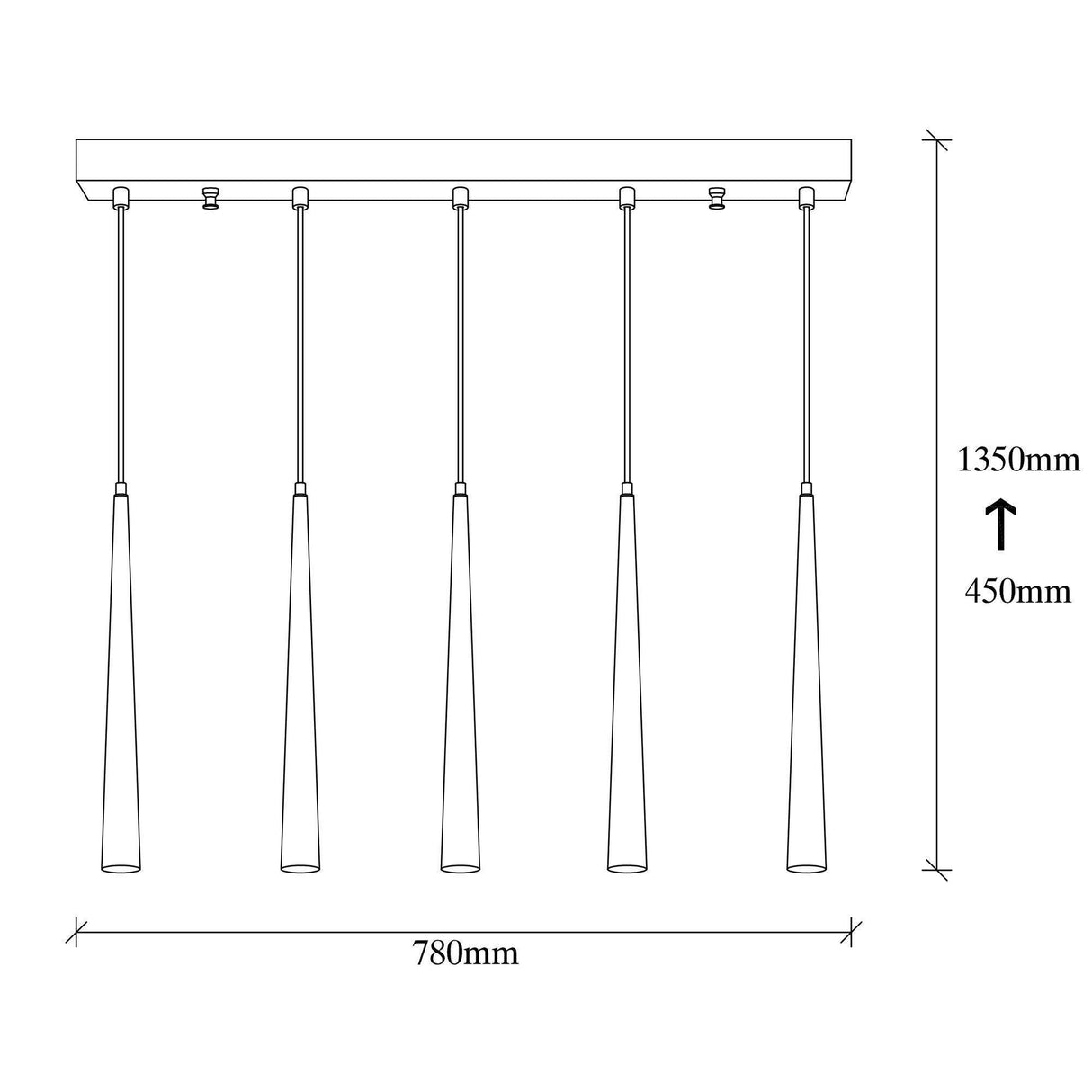 Lustra Lampium 02, Negru