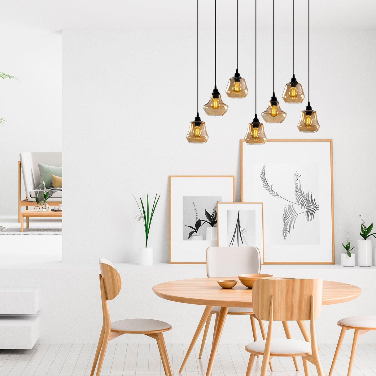 Lustra Lampster, Auriu/Negru