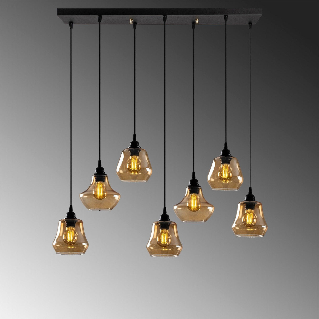 Lustra Lampster, Auriu/Negru