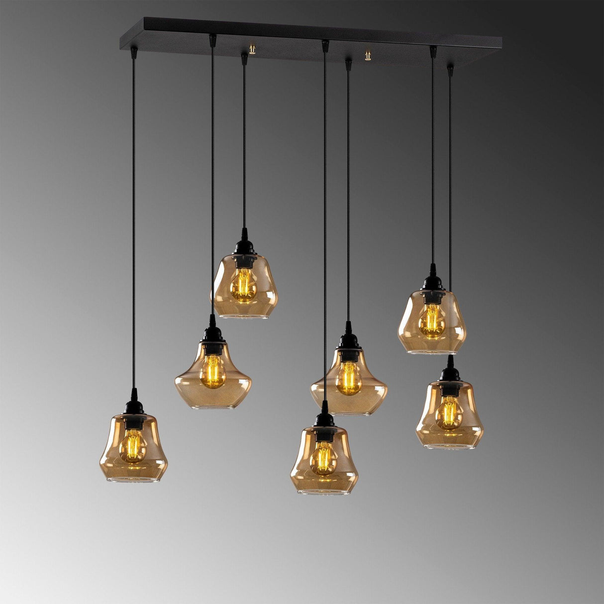 Lustra Lampster, Auriu/Negru