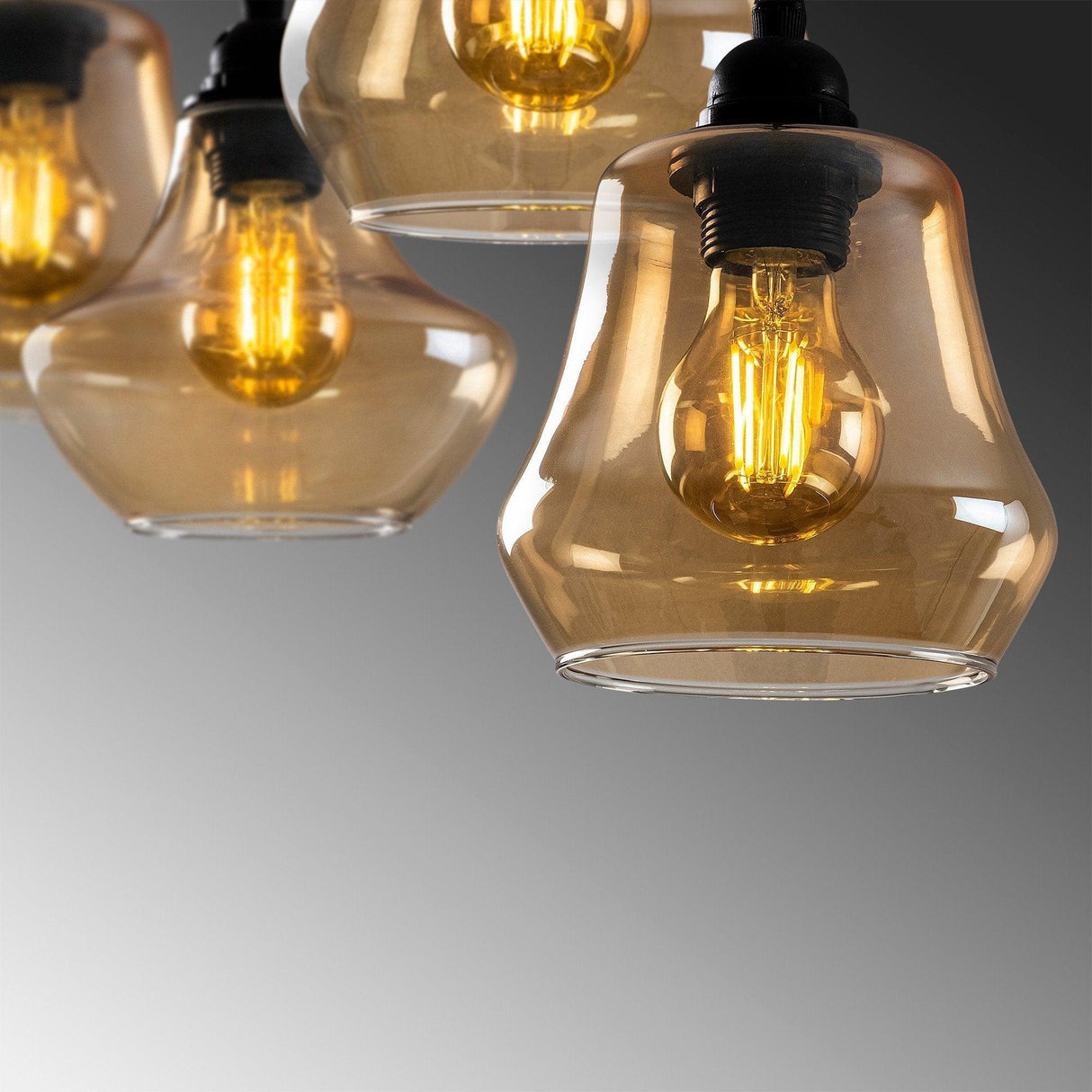 Lustra Lampster, Auriu/Negru