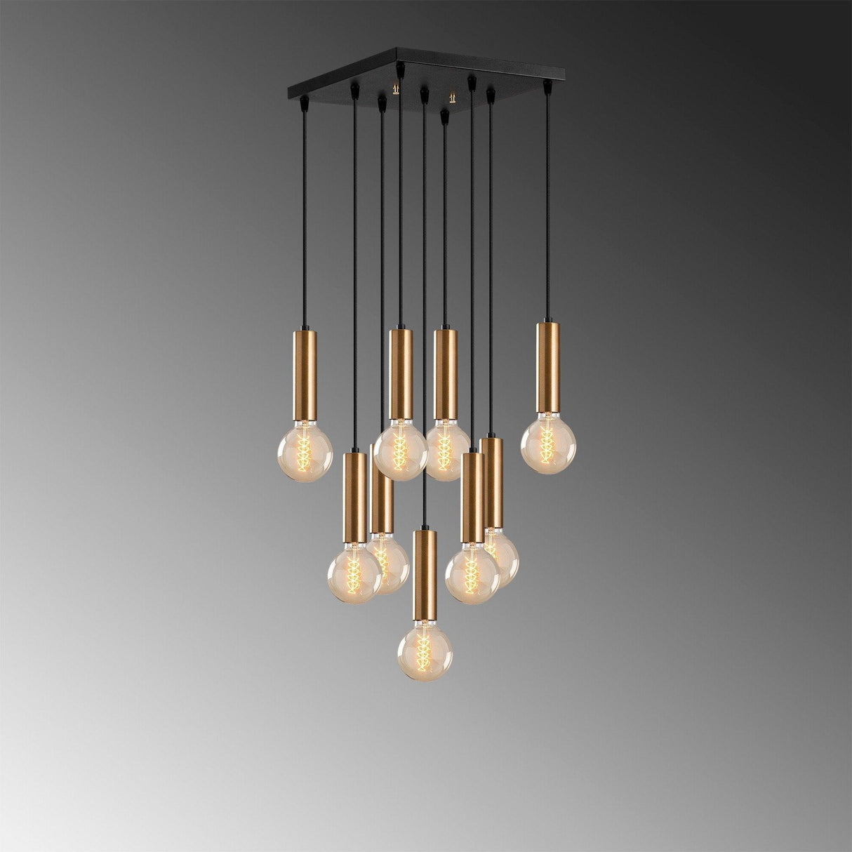 Lustra Lumie, Auriu/Negru