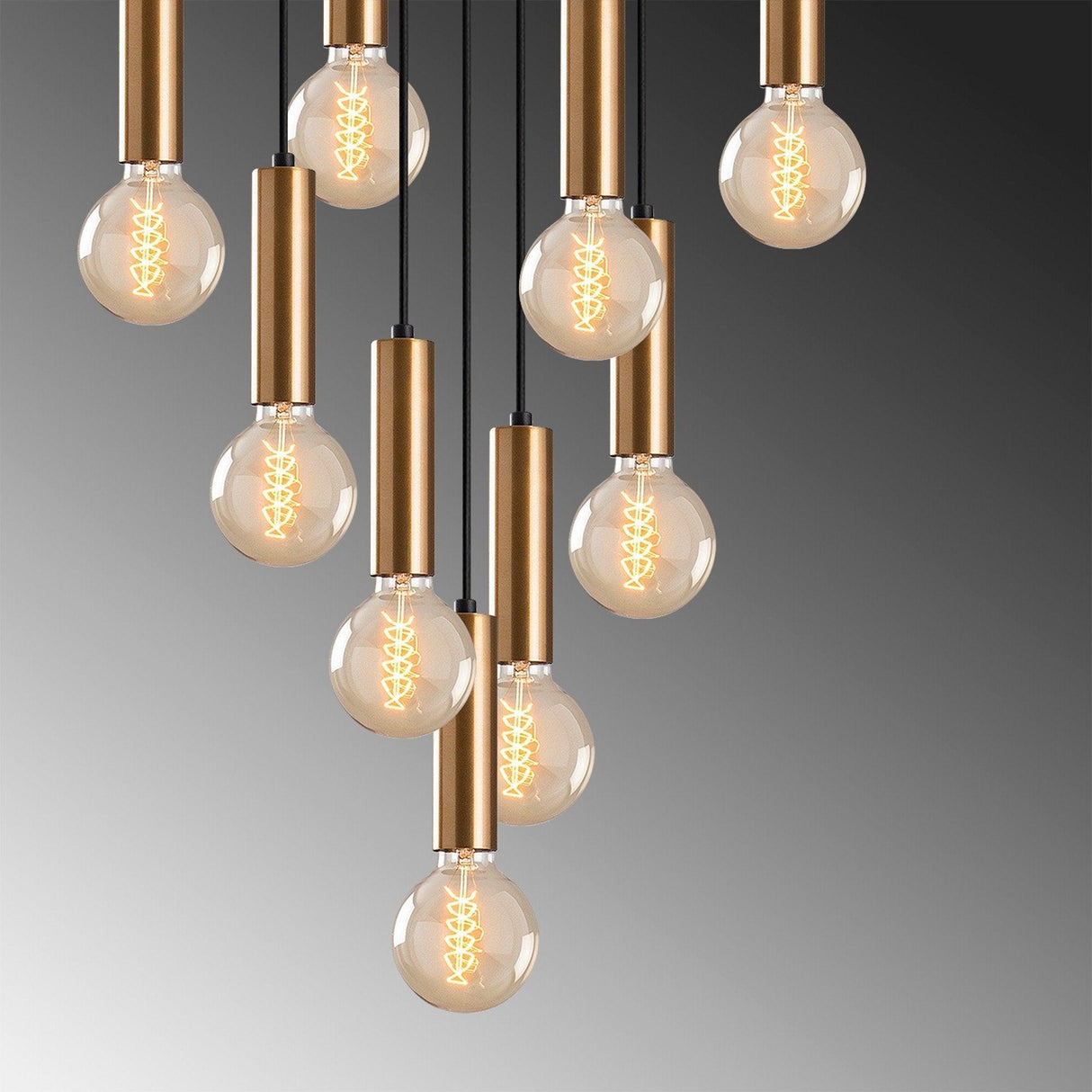 Lustra Lumie, Auriu/Negru