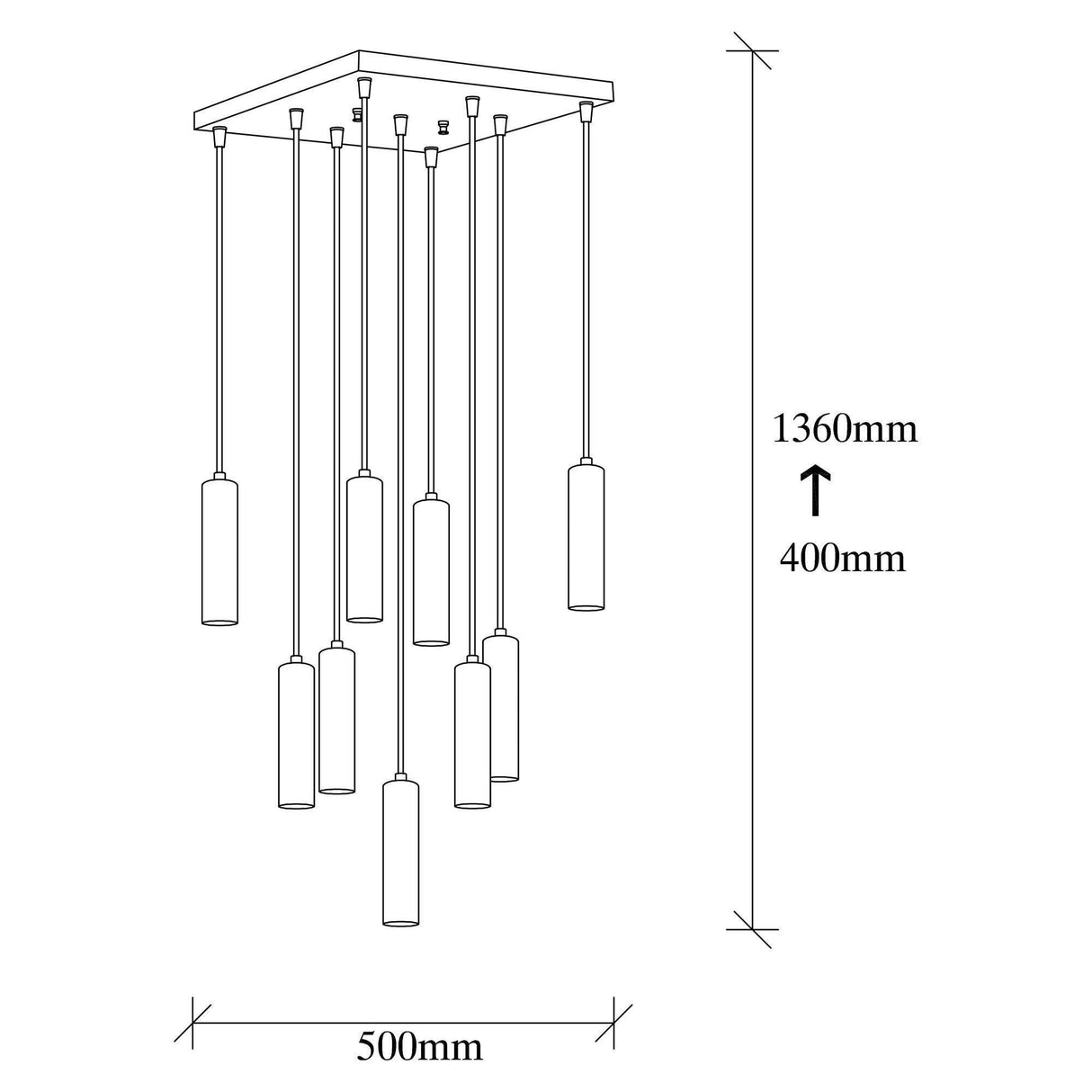 Lustra Lumie, Auriu/Negru