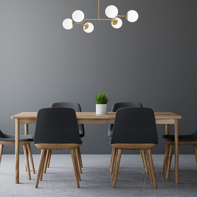 Lustra Ravelight, Galben/Alb