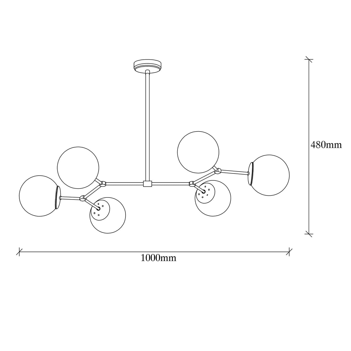 Lustra Ravelight, Galben/Alb