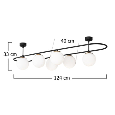 Lustra Sparklight, Negru