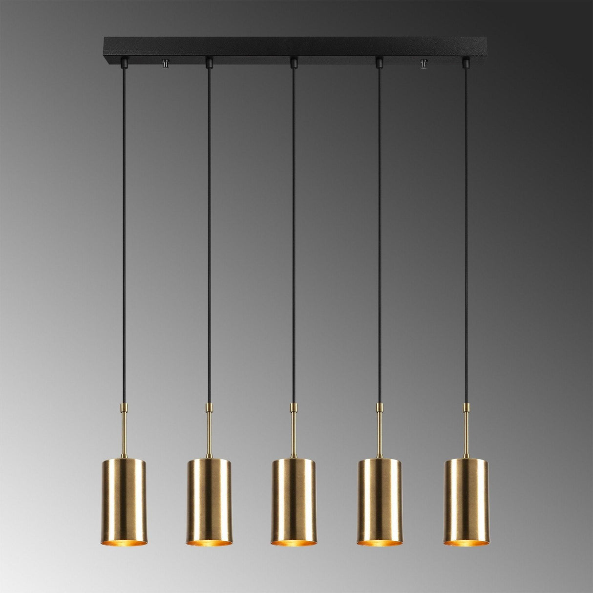 Lustra Vibramia, Antic - Negru, 79x9x120 cm