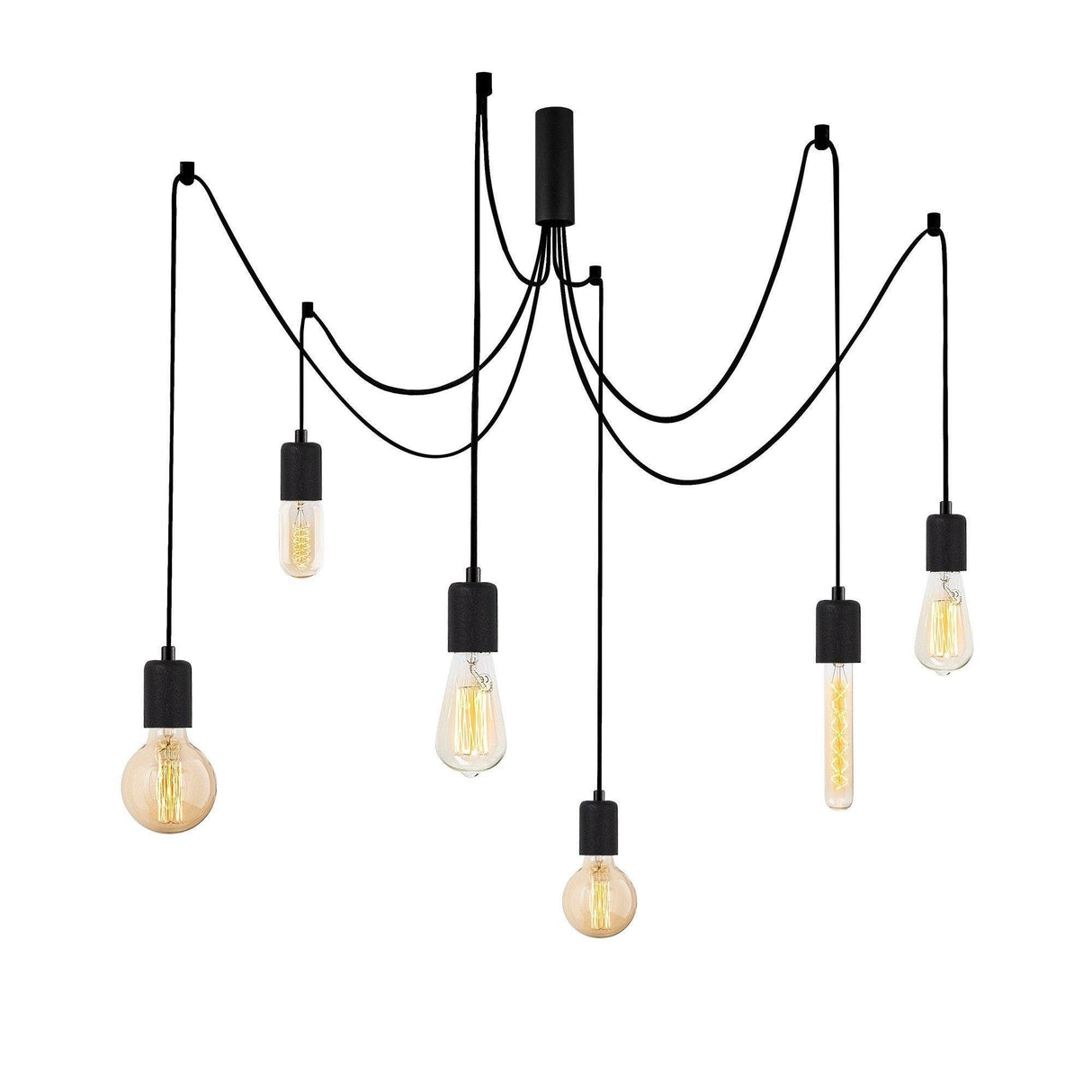 Lustra Walaso, Negru, 126x126x102 cm