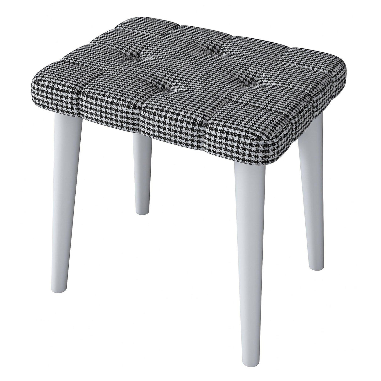 Masa De Machiaj Lux Manolia cu 2 Sertare si Oglinda, Alb - Nuc, 99 X 83 X 40 Cm